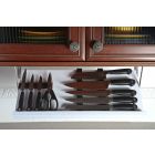 Drop Block Under Cabinet Knife Storage Rack - White