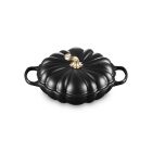 image shows Le Creuset Signature 2.75 Qt. Pumpkin Braiser | Licorice against a blank, white background Image