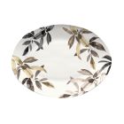 image shows TarHong Bali Leaves 18.9" Oval Platter  against a blank, white background
 Image