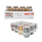 Roots & Harvest Quart Regular Mouth Canning Jars + Safe Crate Storage | Pack of 12