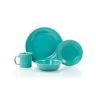 Fiesta® 16-Piece Classic Dinnerware Set with Java Mugs | Turquoise
