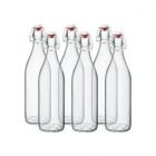 Bormioli Rocco 33.75oz Swing Top Giara Glass Bottles - Clear | 6-pack