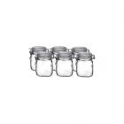 Bormioli Rocco 0.75L Swing Top Glass Fido Canning Jars - Square | 6-pack
