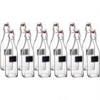 Bormioli Rocco 17oz Swing Top Bottles with Chalkboard Label | 12-pack