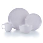 Everything Kitchens Modern Colorful Neutrals - Rippled 16-Piece Dinnerware Set - Glazed | Dusty Purple
 Image