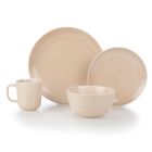Everything Kitchens Modern Colorful Neutrals - Rippled 16-Piece Dinnerware Set - Glazed | Blush Pink
 Image