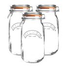 Kilner Round Clip Top Jars (Set of 3) | 68oz