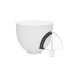 KitchenAid 5-Quart White Mermaid Lace Textured Ceramic Bowl + Flex Edge Beater | 4.5-Quart & 5-Quart KitchenAid Tilt-Head Stand Mixers