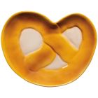 image shows Danica Jubilee Pretzel Shaped Dish | Funny Food against a blank, white background Image