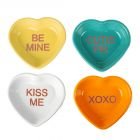 Fiesta® Small 9oz Heart Bowls Set of 4 | Sweet Candy Hearts - Charming