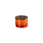 Le Creuset Signature 7oz Salt Cellar with Wood Lid  Image