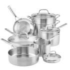 KitchenAid Stainless Steel 3-Ply Base 11-Piece Cookware Set