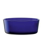 image shows LSA Collective 11.75" Glass Bowl | Cobalt against a blank, white background Image