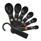 7-Piece Black Measuring Spoons Set