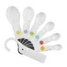 White OXO 7-Plastic Measuring Spoons