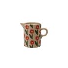 image shows Hazel Mazel Stoneware Creamer | Floral  against a blank, white background Image