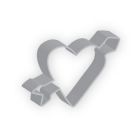 Ann Clark Cookie Cutter - Heart w/ Arrow 1234A