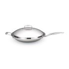 Hammer Stahl 13.5" Jumbo Fry Pan with Cover - American Clad Cookware