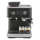 image shows KitchenAid Semi-Automatic Espresso Machine with Burr Grinder | Cast Iron Black against a blank, white background Image