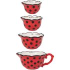  image shows Danica Jubilee Measuring Cups (Set of 4) | Ladybugs against a blank, white background Image