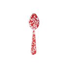 image shows Crow Canyon 8" Medium Spoon | Red Splatter  against a blank, white background Image