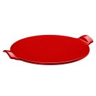 image shows Emile Henry Smooth 14.5" Pizza Stone | Burgundy  against a blank, white background Image