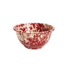 Crow Canyon 14oz Small Footed Bowl Burgundy and Cream Splatter 06192026 Image
