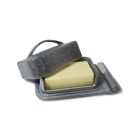 image shows Butterie Porcelain Mess-Free Butter Dish | Gray  against a blank, white background Image