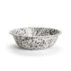  image shows Crow Canyon Enamelware 8 Qt. Medium Basin | Grey Splatter against a blank, white background
 Image