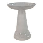  image shows Ohio Stoneware Birdbath Locking Top | Gray against a blank, white background Image