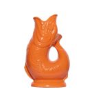image shows Wade Ceramics Large Gluggle Jug | Orange against a blank, white background Image