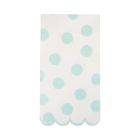 image shows My Mind's Eye 24-Piece Polka Dot Dinner Napkins | Aqua  against a blank, white background Image