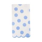  image shows My Mind's Eye 24-Piece Polka Dot Dinner Napkins | Blue against a blank, white background Image