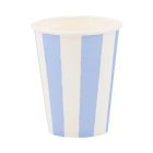  image shows My Mind's Eye 8-Piece 12oz Party Cups | Blue against a blank, white background Image