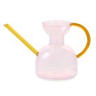 image shows Modern Sprout Glass Watering Can (32oz) | Pink  against a blank, white background Image
