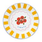  image shows Talking Tables 9.8" Enamel Plate | Tomato against a blank, white background Image