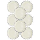  image shows My Mind's Eye Pembroke Cream with Blue Edge 12" Paper Plate against a blank, white background Image