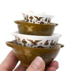 image shows Twinkl Toast Pyrex-Inspired Miniature Cinderella Bowl Stack Ornament | Early American  against a blank, white background Image