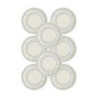 image shows My Mind's Eye 8-Piece 7" Dessert Paper Plates | Pembroke Floral against a blank, white background Image