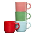  image shows Fiesta&reg; 4-Piece 16oz Stackable Mug Set | Peppermint Frost against a blank, white background Image