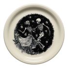 image shows Fiesta&reg; 9" Bistro Coupe Luncheon Plate | Skeleton Duet Linen against a blank, white background  Image
