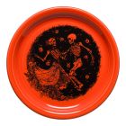 image shows Fiesta&reg; 9" Bistro Coupe Luncheon Plate | Skeleton Duet Poppy against a blank, white background Image