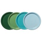 image shows Fiesta&reg; 4-Piece 10.5" Bistro Coupe Dinner Plate Set | Aegean  against a blank, white background Image