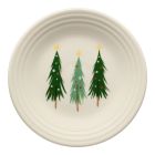 image shows Fiesta&reg; 9" Classic Rim Luncheon Plate | Jolly Christmas Three Trees against a blank, white background Image