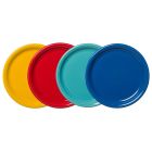  image shows Fiesta&reg; 4-Piece 10.5" Bistro Coupe Dinner Plate Set | Vibrant against a blank, white background Image