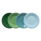image shows Fiesta&reg; 4-Piece 9" Classic Rim Luncheon Plate Set | Aegean against a blank, white background Image