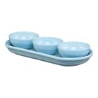image shows Fiesta&reg; 4-Piece Condiment Set | Sky  against a blank, white background Image