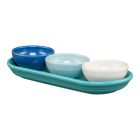  image shows Fiesta&reg; 4-Piece Condiment Set | Coastal Blues against a blank, white background Image