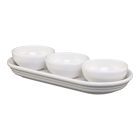  image shows Fiesta&reg; 4-Piece Condiment Set | White against a blank, white background Image