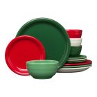  image shows Fiesta&reg; 12-Piece Bistro Coupe Dinnerware Set (Service for 4) | Christmas against a blank, white background Image